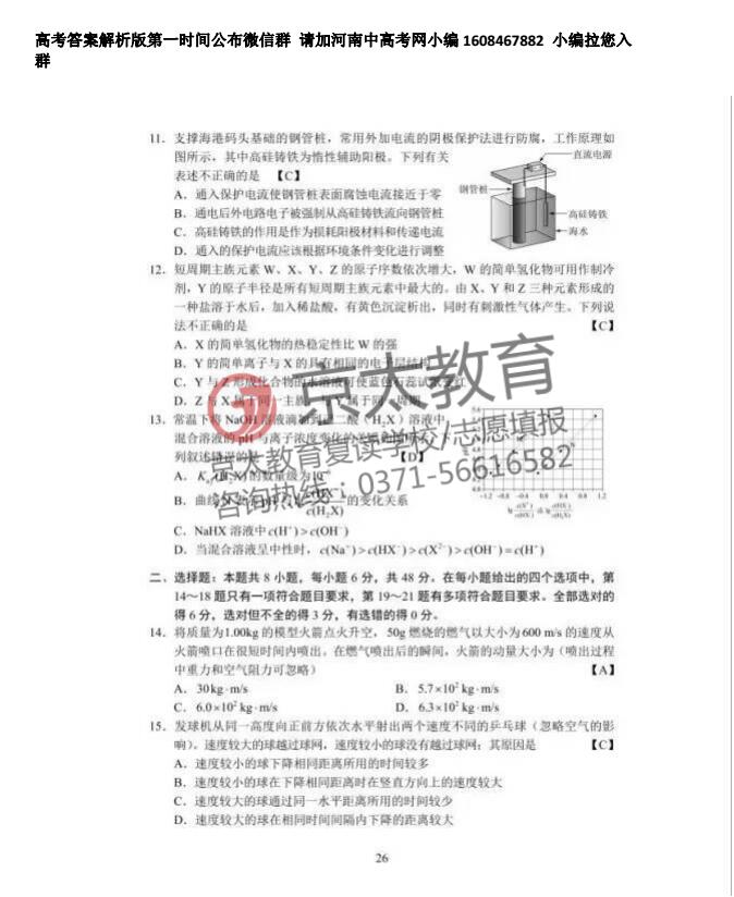  2017年理综试卷及答案3