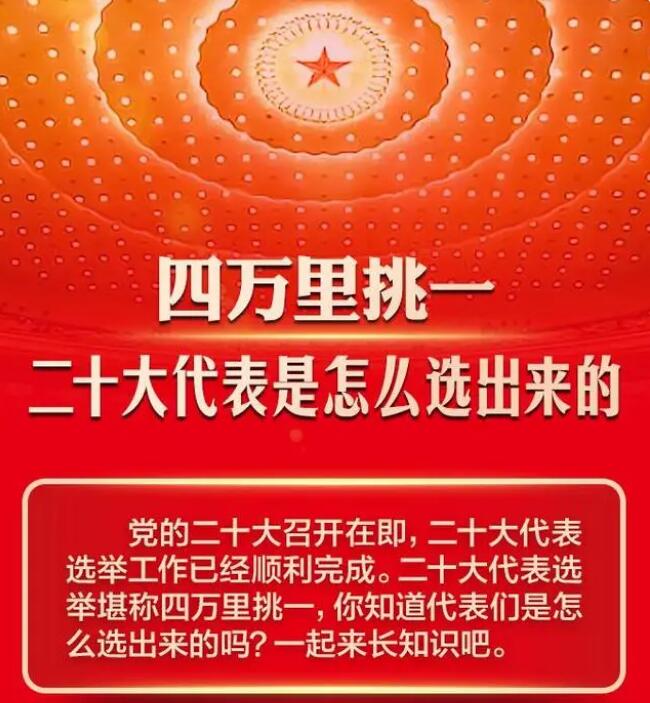 二十大代表怎么选出来